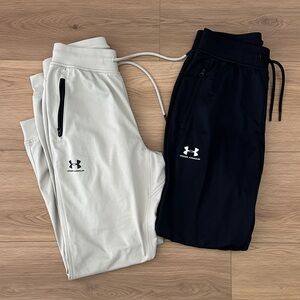 Under Armour mens joggers - Black and Cream